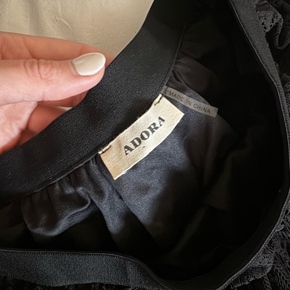 NWOT high waisted black lace midi skirt - Picture 4 of 4